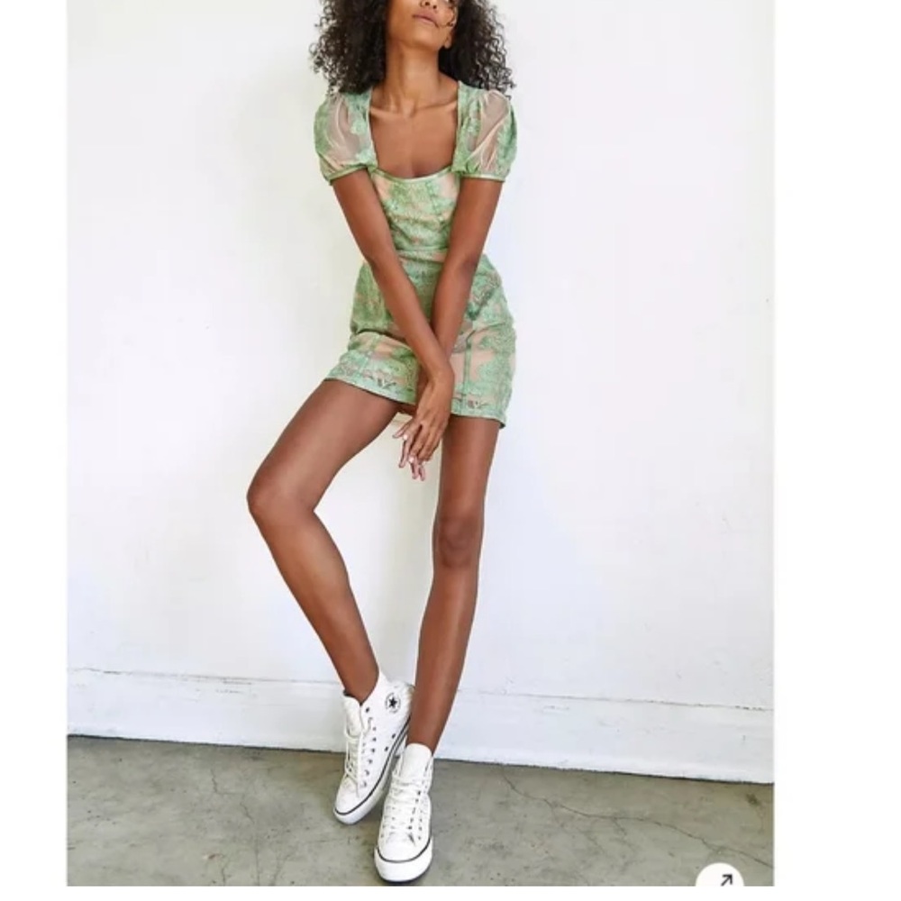 For Love & Lemons | Temecula Puff Sleeve Mini Dress
For Love And Lemons size S